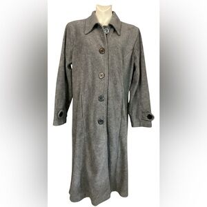 ⭐️Roaman's Classic Gray Vintage Trench Coat Sz Large⭐️ NWOT